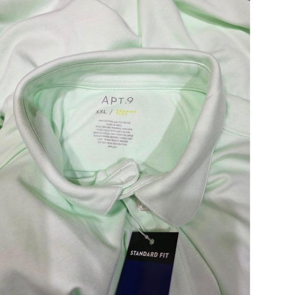 Apt. 9 Comfort Knit Shirt Short Sleeve Designed to be Untucked Stretch XXL - Picture 4 of 5